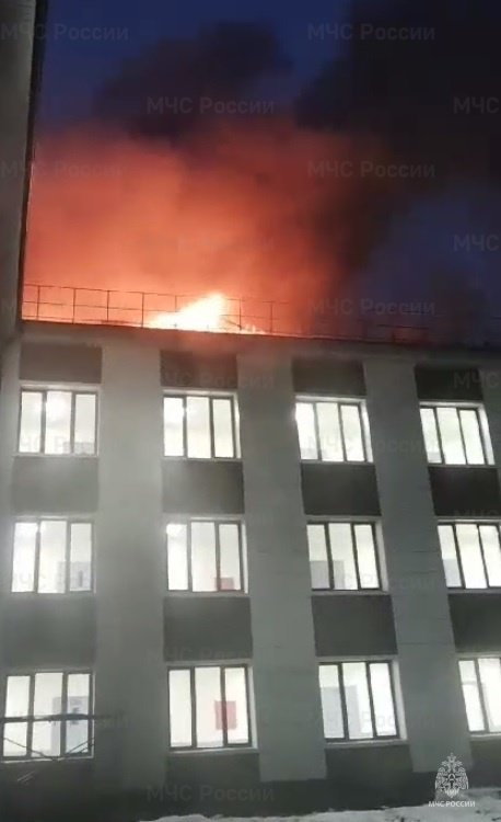 Пожар в нежилом здании в Дмитровском городском округе